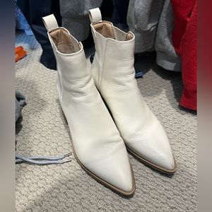 white steve madden leather boots